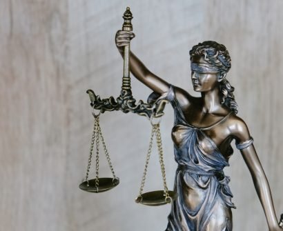 A statue of Lady Justice